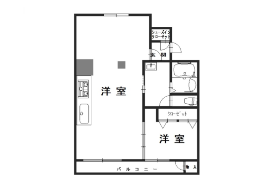室内平面図（1LDK）|