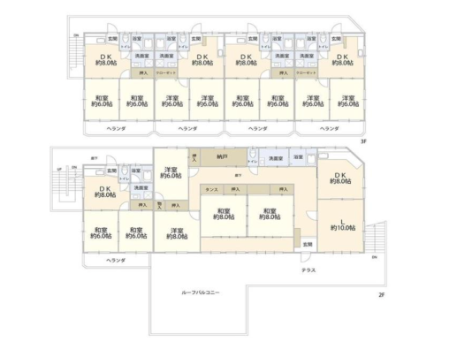 2/3階平面図|