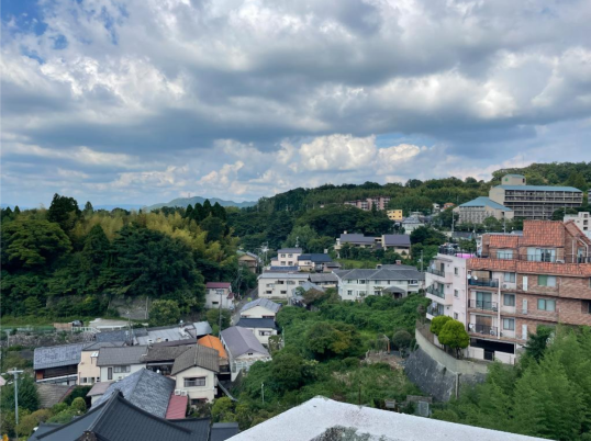 屋上からは有馬の街並みを見渡すことができます|