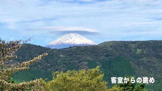 中秋の頃は客室から大富士を望めます|