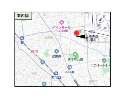 周辺地図／コンビニ・スーパー等の生活施設充実|